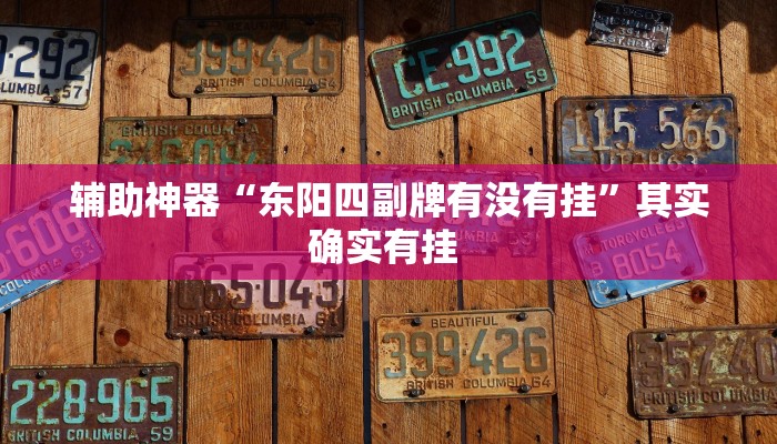 辅助神器“东阳四副牌有没有挂”其实确实有挂 辅助神器“东阳四副牌有没有挂”其实确实有挂