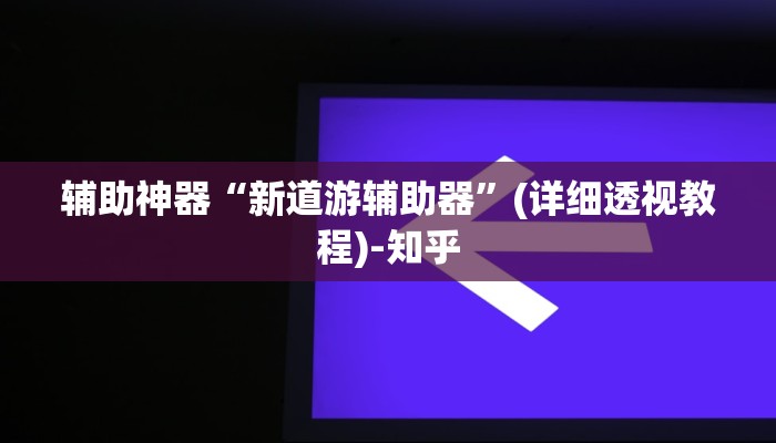 辅助神器“新道游辅助器”(详细透视教程)-知乎