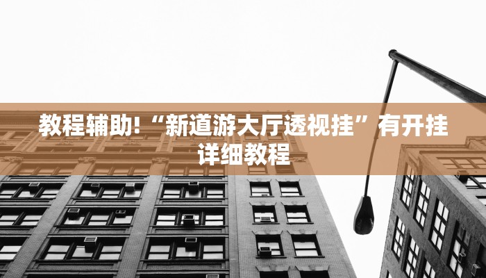教程辅助!“新道游大厅透视挂”有开挂详细教程 教程辅助!“新道游大厅透视挂”有开挂详细教程
