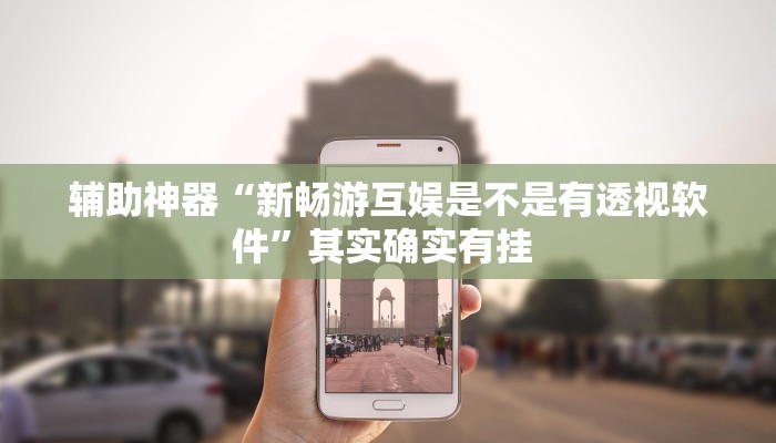 辅助神器“新畅游互娱是不是有透视软件”其实确实有挂 