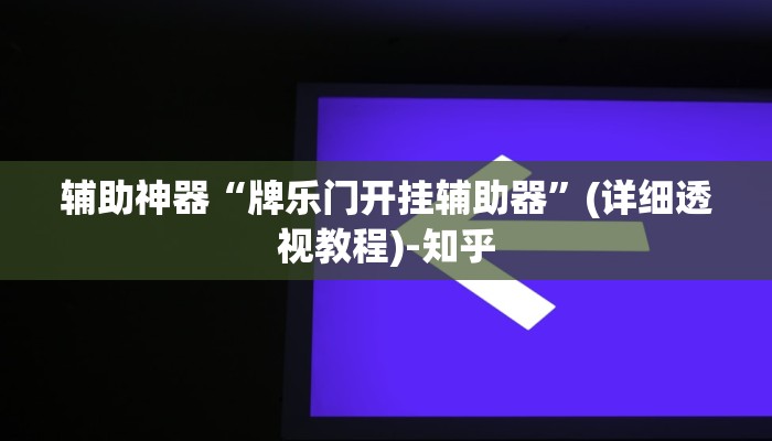 辅助神器“牌乐门开挂辅助器”(详细透视教程)-知乎