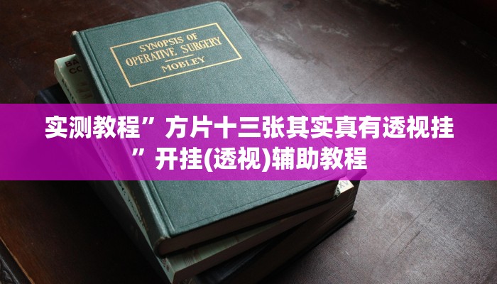 实测教程”方片十三张其实真有透视挂”开挂(透视)辅助教程
