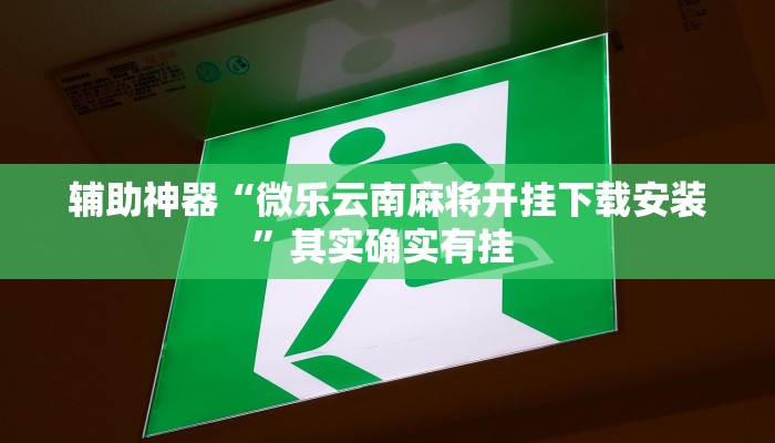 辅助神器“微乐云南麻将开挂下载安装”其实确实有挂 