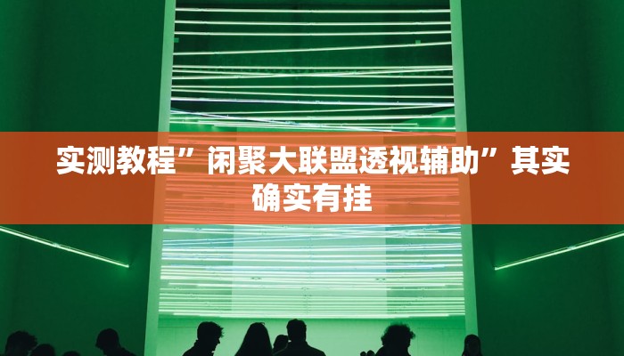 实测教程”闲聚大联盟透视辅助”其实确实有挂 实测教程”闲聚大联盟透视辅助”其实确实有挂