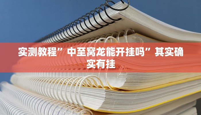 实测教程”中至窝龙能开挂吗”其实确实有挂 实测教程”中至窝龙能开挂吗”其实确实有挂