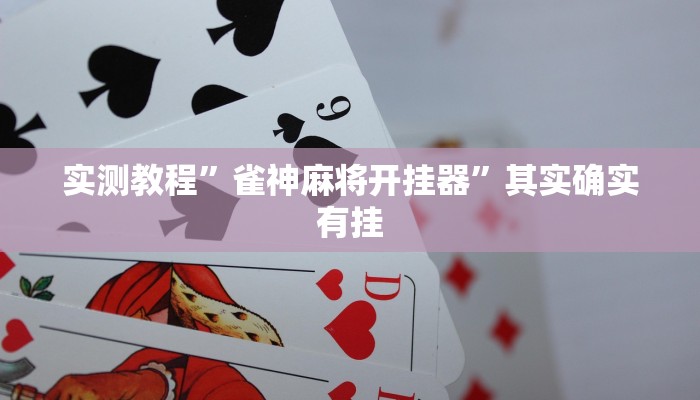 实测教程”雀神麻将开挂器”其实确实有挂