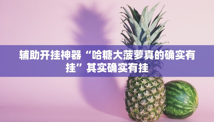辅助开挂神器“哈糖大菠萝真的确实有挂”其实确实有挂 辅助开挂神器“哈糖大菠萝真的确实有挂”其实确实有挂