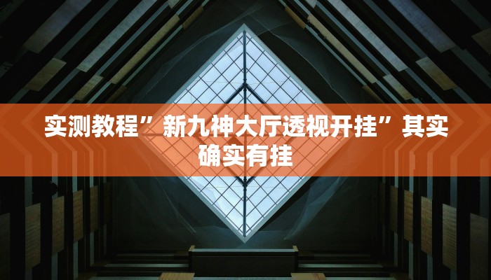 实测教程”新九神大厅透视开挂”其实确实有挂