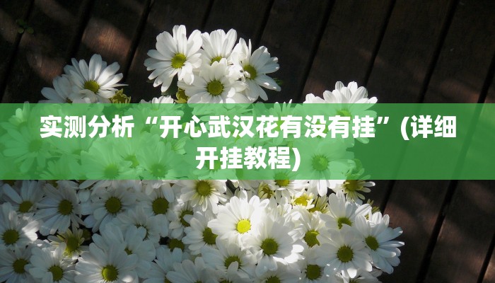 实测分析“开心武汉花有没有挂”(详细开挂教程)