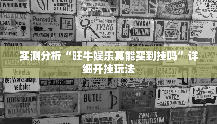 实测分析“旺牛娱乐真能买到挂吗”详细开挂玩法