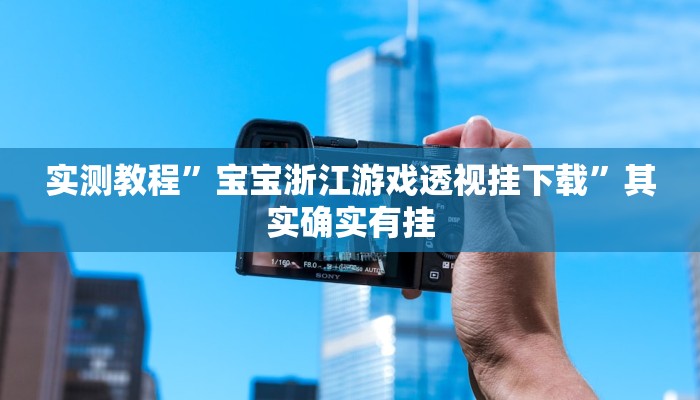 实测教程”宝宝浙江游戏透视挂下载”其实确实有挂