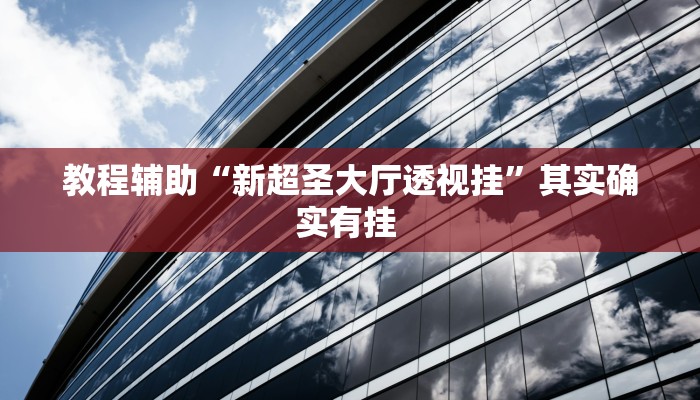 教程辅助“新超圣大厅透视挂”其实确实有挂 