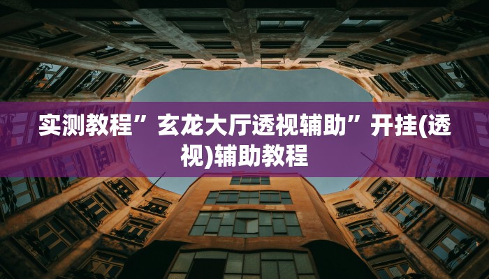 实测教程”玄龙大厅透视辅助”开挂(透视)辅助教程