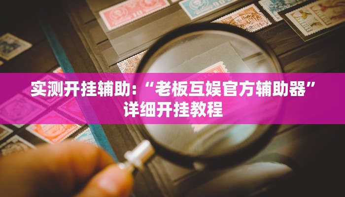 实测开挂辅助:“老板互娱官方辅助器”详细开挂教程