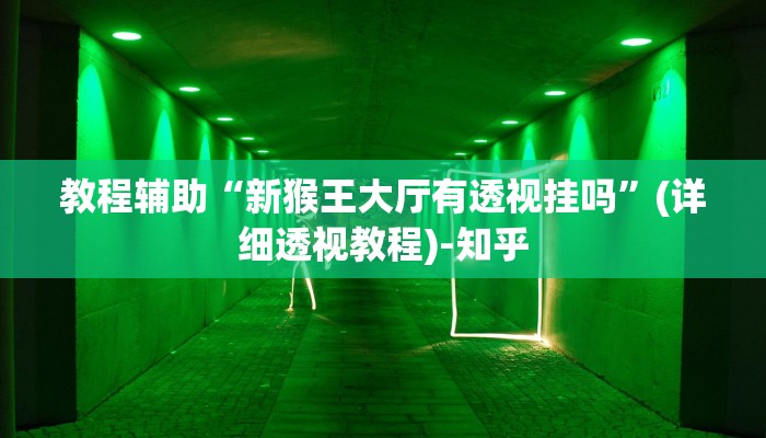 教程辅助“新猴王大厅有透视挂吗”(详细透视教程)-知乎