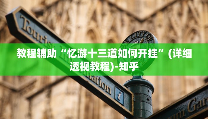 教程辅助“忆游十三道如何开挂”(详细透视教程)-知乎