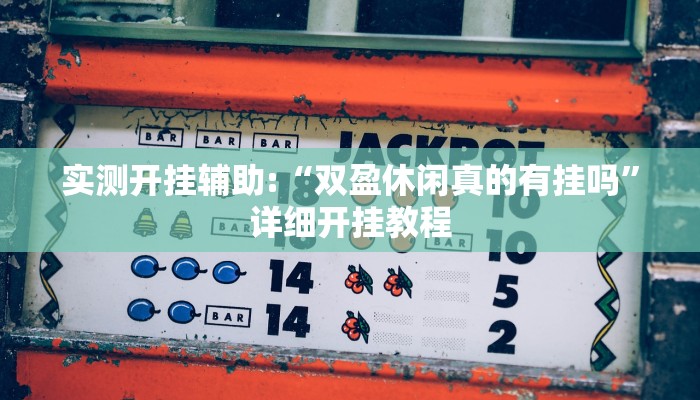 实测开挂辅助:“双盈休闲真的有挂吗”详细开挂教程