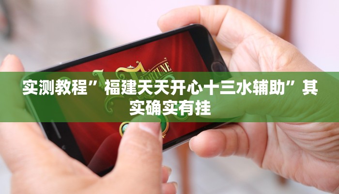 实测教程”福建天天开心十三水辅助”其实确实有挂