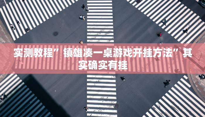 实测教程”镇雄凑一桌游戏开挂方法”其实确实有挂