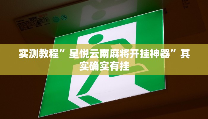 实测教程”星悦云南麻将开挂神器”其实确实有挂