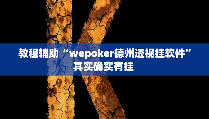 教程辅助“wepoker德州透视挂软件”其实确实有挂 