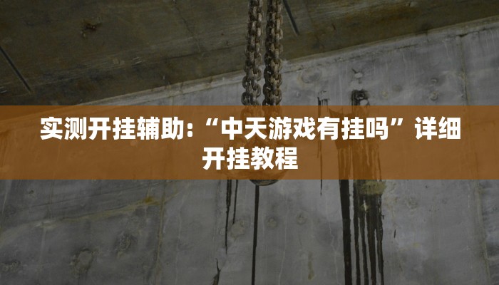 实测开挂辅助:“中天游戏有挂吗”详细开挂教程