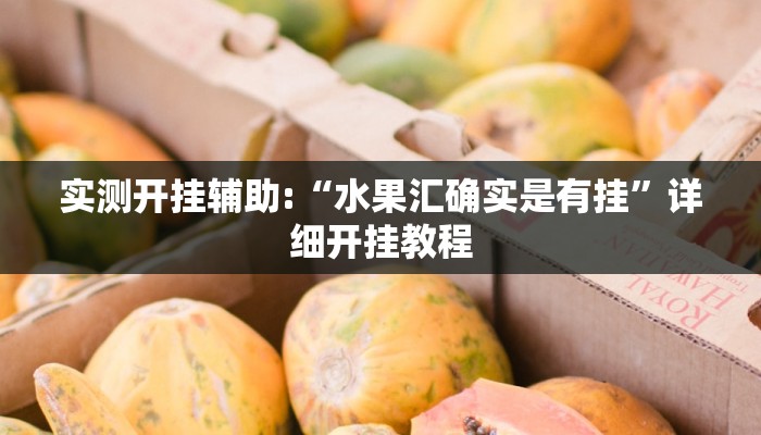 实测开挂辅助:“水果汇确实是有挂”详细开挂教程