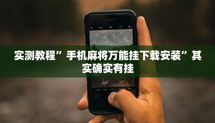 实测教程”手机麻将万能挂下载安装”其实确实有挂 实测教程”手机麻将万能挂下载安装”其实确实有挂