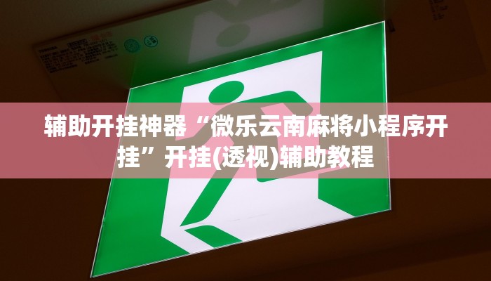 辅助开挂神器“微乐云南麻将小程序开挂”开挂(透视)辅助教程