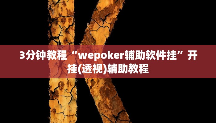 3分钟教程“wepoker辅助软件挂”开挂(透视)辅助教程 3分钟教程“wepoker辅助软件挂”开挂(透视)辅助教程