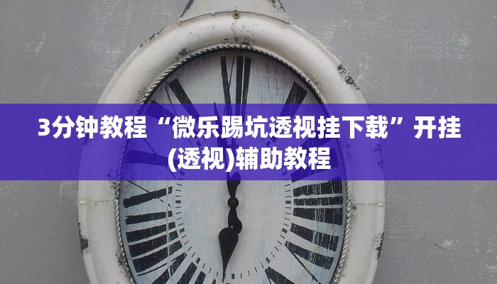 3分钟教程“微乐踢坑透视挂下载”开挂(透视)辅助教程
