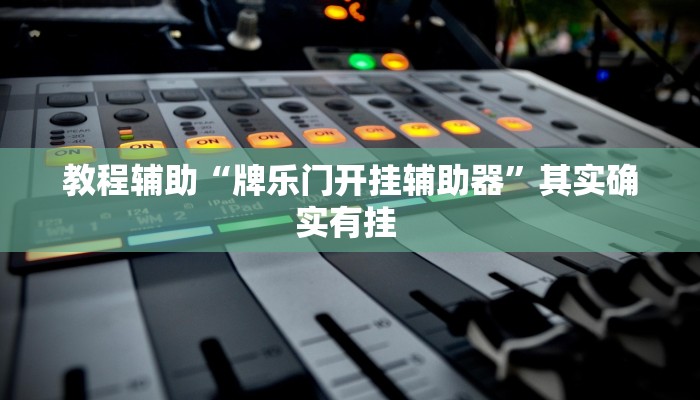 教程辅助“牌乐门开挂辅助器”其实确实有挂 