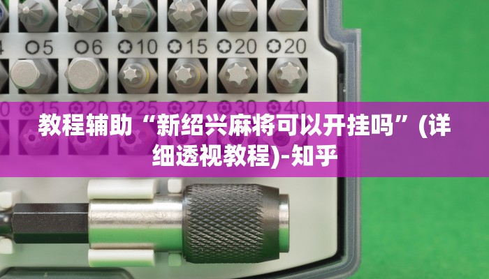教程辅助“新绍兴麻将可以开挂吗”(详细透视教程)-知乎