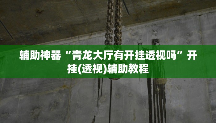 辅助神器“青龙大厅有开挂透视吗”开挂(透视)辅助教程
