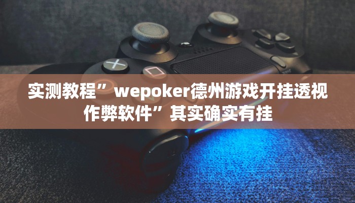 实测教程”wepoker德州游戏开挂透视作弊软件”其实确实有挂